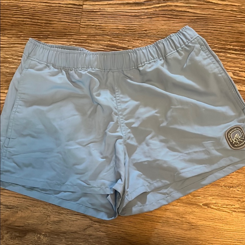 Patagonia Blue Athletic Shorts Lightweight Elastic Waist